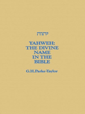 cover image of Yahweh